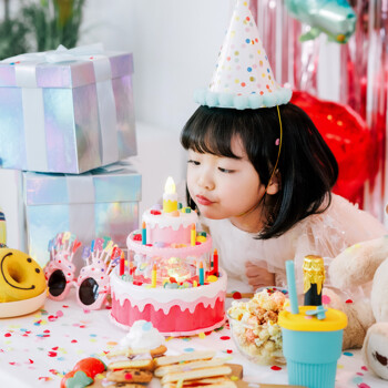 [비밀특가] 유아 역할놀이 장난감 선물 멜로디 회전목마 케이크 생일 촛불끄기