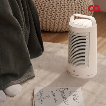 [오아] 라운드 미니 전기 온풍기 PTC 발 히터 가정용 캠핑용 난로 저소음 난방기 열풍기