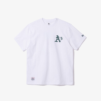 [뉴에라] MLB 오클랜드 애슬레틱스 홈 치어링 아이스크림 티셔츠 화이트 14179166