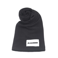 질샌더  JIL SANDER 캐시미어 로고 패치 스카프 블랙 J02TE0001J13201 001 UNI 