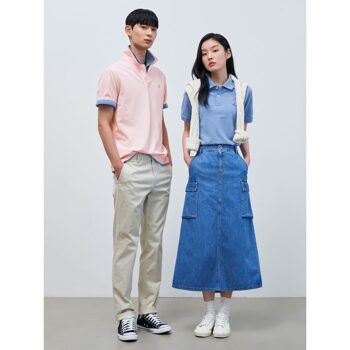 [빈폴] [Essential] 남녀공용 수피마 코튼 피케 티셔츠  라이트 핑크 (BC4242E01Y)
