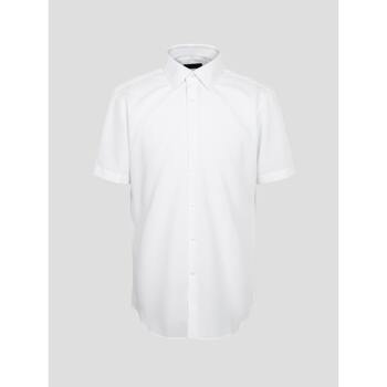 [ROGATIS] [Online Exclusive] 레이온 혼방 마이크로 도비 레귤러핏 반팔 드레스 셔츠  화이트 (MA4465AR31
