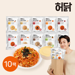 [허닭] 닭가슴살 곤약볶음밥 250g 혼합 10팩+용기증정