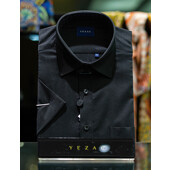 [예작셔츠] 남성 일반핏 스트레치 반팔 남방 와이셔츠 (YJ4MBR201-BK)