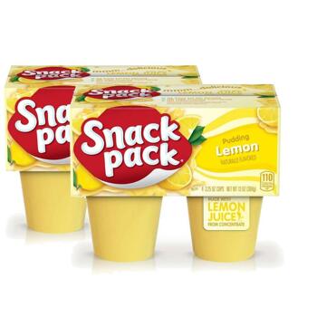 미국 Snack Pack 스낵 팩 레몬 푸딩 컵 92g 4입 2팩