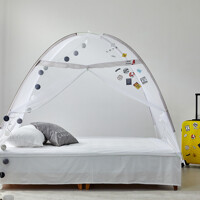 디오 원터치 모기장  디자인패치 침대 야외 텐트 3~4인용 패밀리사이즈