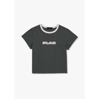 [PLAC]COLOR POINT CROP LOGO T-SHIRTS(PWTF2RSL10W)