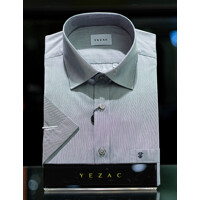 [예작셔츠] 남성 일반핏 스트라이프 반팔 남방 와이셔츠 (YJ4MBR207-BK)