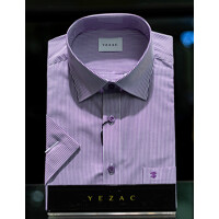 [예작셔츠] 남성 일반핏 스트라이프 반팔 남방 와이셔츠 (YJ4MBR210-VI)
