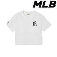 [MLB]여성 스트릿 스몰로고 크롭 반팔 티셔츠 3FTSB1743 50WHS