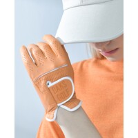 [닥스골프] 오렌지 여성 양가죽 양손 골프장갑