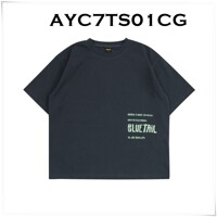 [블루테일]오버핏 차콜 그레이 반팔 티셔츠 AYC7TS01CG