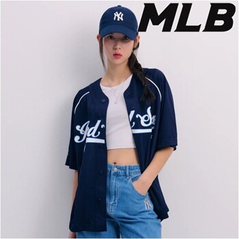 [MLB]바시티 하이글로시 베이스볼 셔츠 3ABSV0243 43NYS