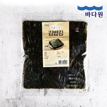 바다원 국산 두번 구운 김밥김 10매 x 10봉