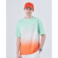 헤지스 남성 24SS 오렌지 그라데이션 디지털 프린팅 반팔 티셔츠 HZTS4B611O2