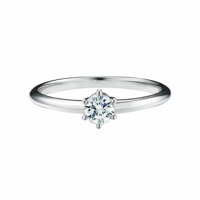 2부 다이아몬드 큐빅 반지 기념일 선물 14K 6프롱