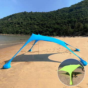 KFP 스탠드형 비치 텐트(300x300cm) 5-6인용/라이크라 그늘막 쉘터 비치쉐이드 캠핑 자외선