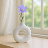 도자기 인테리어 꽃병 화이트 오브제 화병