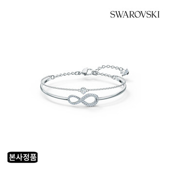 [스와로브스키/본사정품] Swa Infinity 체인 로듐 팔찌 M 5520584