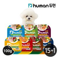 [굽네듀먼]경규추천 강아지 자연화식 100g 15+1팩/애견사료 애견간식 습식사료