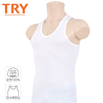[TRY] 남성 순면 민소매 조끼 셔츠 런닝 TMRSB01