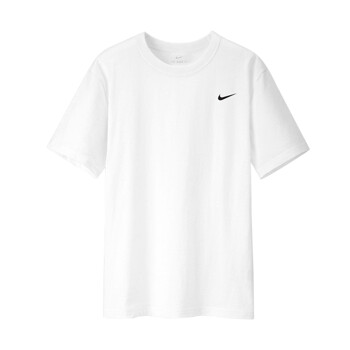 나이키 남성 솔리드 스우시 드라이핏 기능성 반팔 티셔츠 화이트 AR6029-100