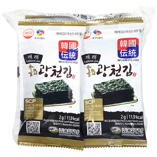 광천 재래미니도시락김(2g-20봉)-식탁김광천김반찬