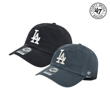 [47브랜드] LA다저스 NY양키스 로고 모자 클린업 볼캡 세트상품