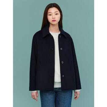 [빈폴레이디스] [그린 빈폴][women] 네이비 울 블렌드 재킷형 코트 (BF1930N03R)
