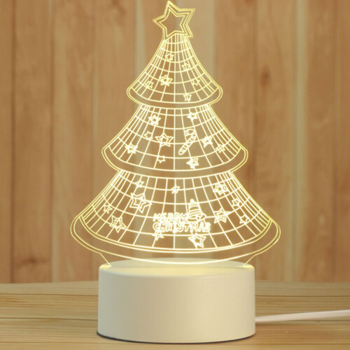 [굿즈트리]크리스마스 트리 3D 착시 아크릴 무드등 LED 감성조명
