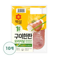 [CJ제일제당] 김처럼 밥에 싸먹는 햄 구이 한판 60g x 10개
