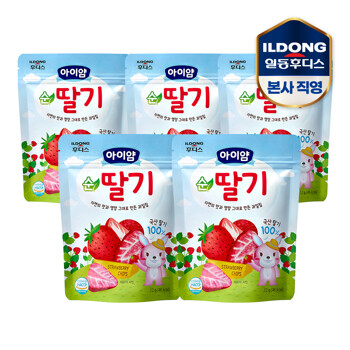 아이얌 동결건조 과일칩 순딸기(12g) 5개 