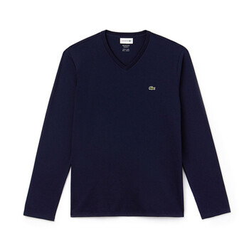 라코스테 남성 브이넥 긴팔티셔츠 TH6711 Navy Blue