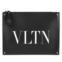 발렌티노 VLTN 로고 락스터드 래더 클러치백/WY2B0692 WJW 0NI
