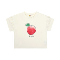 [마미버드] 애플 프릴 티셔츠 (아이보리)