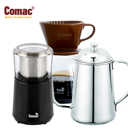 코맥 핸드드립 홈카페 3종세트(DN2ME2K1) 커피그라인더+드립세트+드립포트[커피용품전동그라인더]