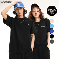 그랜피니 프리미엄 남녀공용 자수 반팔 티셔츠 GFBT203