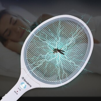 해충킬러 - 중형 전기모기채 전기파리채 전자모기채