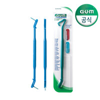 GUM 검 손잡이 항균 치과 치간칫솔 핸들 (605) 12개
