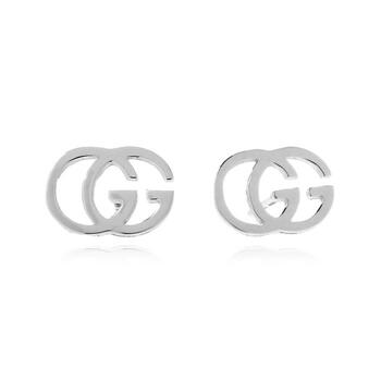 [구찌]RUNNING G 귀걸이 18K 화이트 골드 / YBD094074001