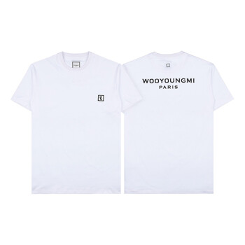 [라벨루쏘] [WOOYOUNGMI] W231TS07 701W 코튼 백로고 티셔츠