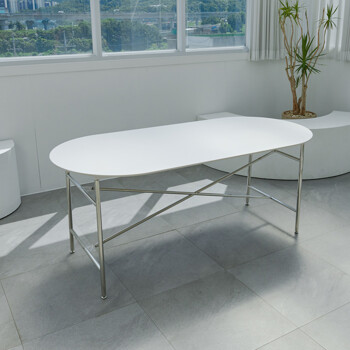 나무뜰 디센트 4인용 12T 타원형 포세린 세라믹 식탁 테이블 S1600 CMN132C