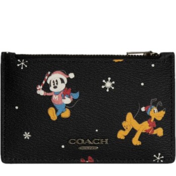 (해외) 코치 COACH CM725 cpn 여자 디즈니 콜라보 지퍼 카드 케이스 지갑