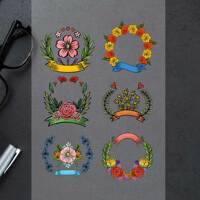 전사지 주문 제작 의류 스티커 옷 꾸미기 꽃 이름표