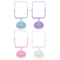탁상거울5-B(직사각형플라스틱,회전양면거울) 4컬러(하늘,보라,분홍,흰색)랜덤