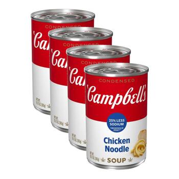 Campbell's 캠벨 25% 저염 치킨 누들 스프 305g 4팩