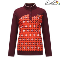 [아놀드파마] 여성 할로윈 포인트 패턴 하프넥 티셔츠 ALW9KH02_BR