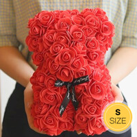 장미 꽃다발 로즈베어 곰인형 기념일 선물 인테리어 소품 소형