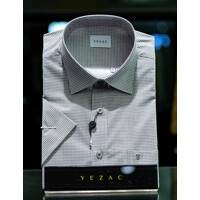[예작셔츠] 남성 일반핏 프린트 반팔 남방 와이셔츠 (YJ4MBR217-GY)