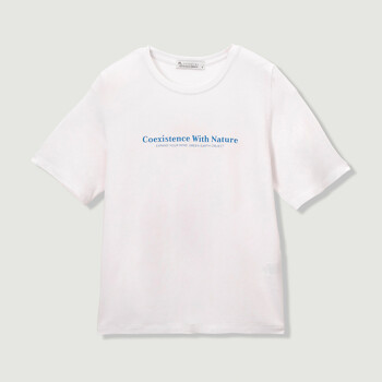 여성 데일리 레터링 소프트 티셔츠_001